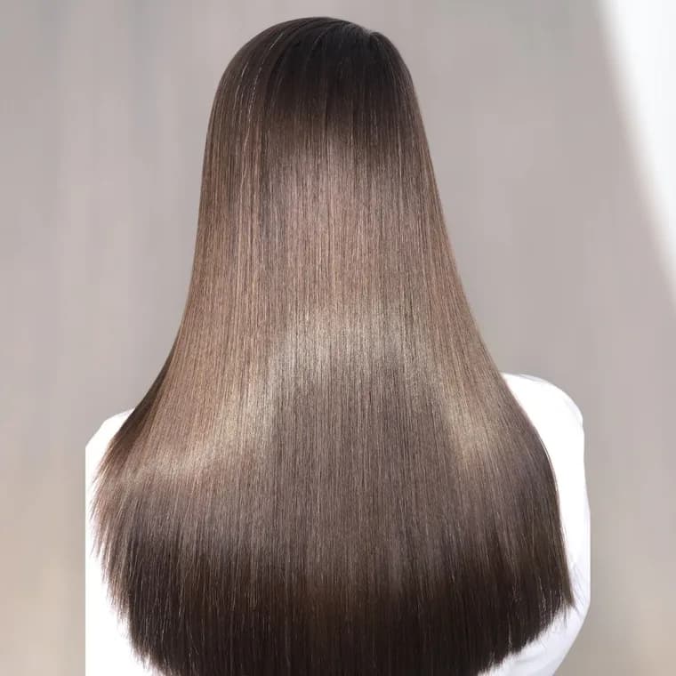 Hair botox, after the treatment