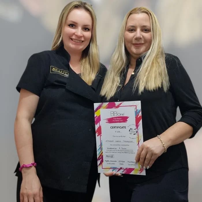 Stylist training at Beauty Hive